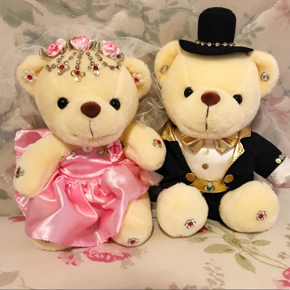 SOLD 👰🏻🤵🏻 cute wedding couple bears 🐻🐻